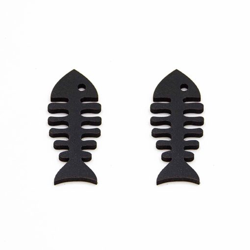 Leaf Shape Wood Earring, Wooden Earrings, Wood Jewelry, Earring Set, Boho Earring, Bohemian Earring, Handmade Earring, Minimalist Earring, Black Earring
