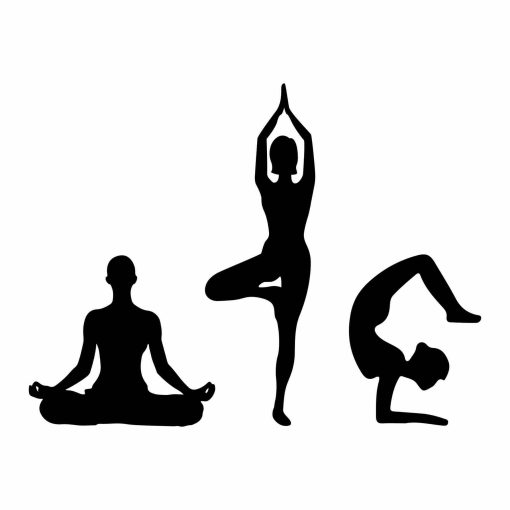 Set Of Asana Decor, Yoga Set Decor, Yoga Poses Wall Decor, Yoga Wall Art, Meditation Decor, Chakra Wall Art, Asana Poses, Yoga Lady, Yoga Lagy Pose Statue, Chandra Namaskar
