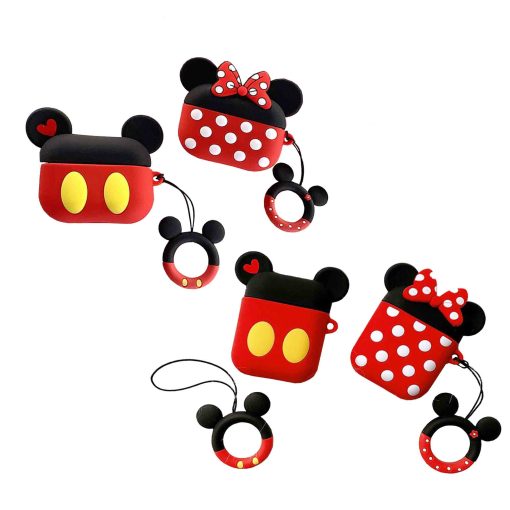 Airpods Case Mickey Mouse & Minnie Mouse, Airpods Case Shell, Disney Cute Airpods Case, Cartoon Character Airpods Case, Airpods Case Mouse, Silicone Airpods Shell-Square Shape