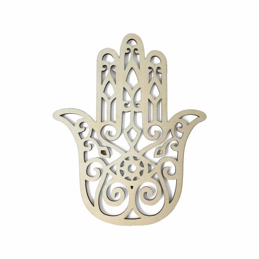 Plywood Hamsa Hand Wood Wall Art, Hamsa Hand Wood Wall Art, Fatima Hand, Laser Cut Hamsa, Wooden Hamsa, Hamsa Wall Art, Home Decoration, Wall Hanging Decor, Plywood 30x24 cm