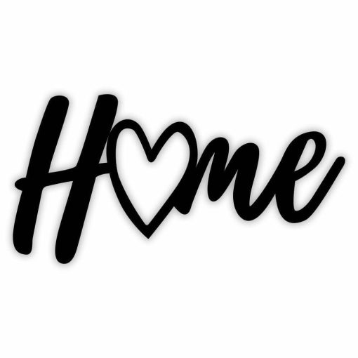 HOME Laser Cut Black Color MDF, Home Letters, Home Wooden Letters,Letters for Walls,Home Decoration Letters, Home Decoration (30x15 cm)