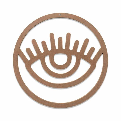 Upper Lash Eye Pulley Raw Mdf, Eye Shape Wall Decoration, Eye Wood Symbol Decor, Eye Wall Hanging, Eye Wall,  Eye Shape Wall Decor, Geometric Wood Eye, Modern Decor, Geometric Home Decor