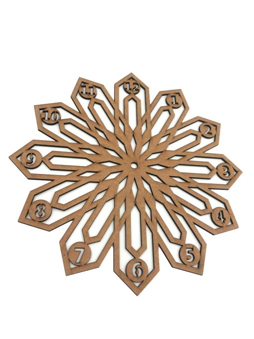 Wooden Clock Shapes, Wood Clock Blank, Unfinished Clock Face,  Laser Cut Clock Face without Mechanism, Creative Clock Face Crafts, Bohemian Clock Face Blank, Laser Cut Clock