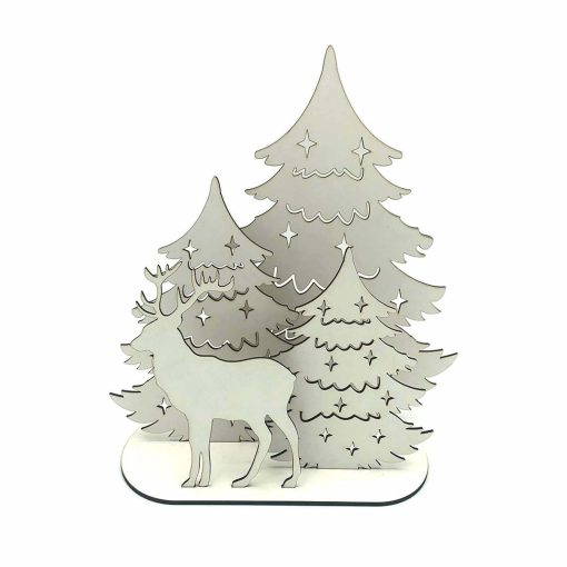 Laser Cut Christmas Decor, Christmas Wood Tree, Wood Christmas Reindeer, Shape Craft Supply, Table Christmas Decoration, Wood Deer, Wood Christmas Ornaments, Decorative Wood, Xmas Decor