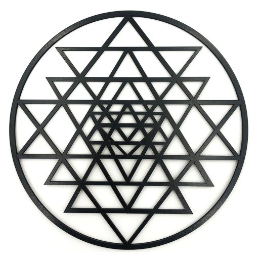 Sri Yantra Wall Art, Laser Cut Sri Yantra Wall Decor, Sacred Geometry, Sculpture Art Symbol, Shri Yantram, Wooden Hanging Art, Home Decoration