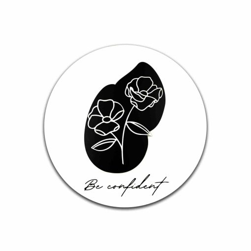 Be Confident Wood Wall Decor, Wooden Flowers Wall Decor, Flower Wood Wall Art, Wooden Flowers, Minimalist Flower Wall Decor, Black and White Wall Wood Decor
