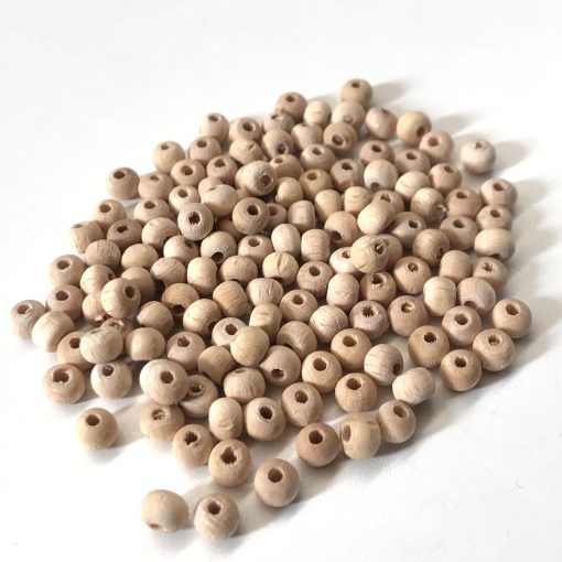 Raw Wooden Bead, Wood Beads, Unfinished Wood Beads, Natural Macrame Wood Beads,  Unpainted Beading Crafts, Round Wood Beads,Craft Decorations,DIY Painting