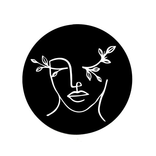 Wooden Woman Face Black Wall Decor, Female Wood Wall Art, Woman Face Figure, Female Face Wall Art, Wall Decor, Female Face Wood Art,Minimalist Face Wood Line Art.