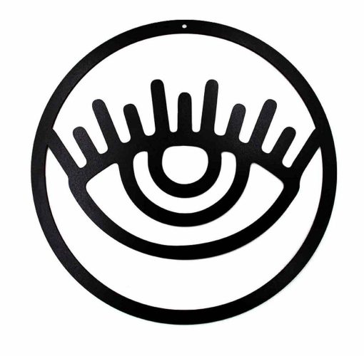 Eye Shape Wall Decor, Eye Wall Hanging, Eye Wall Art, Eye Wall Decor, Eye Wood Symbol, Home Decor, Wooden Wall Art, Sacred Geometry Laser Cut- Black