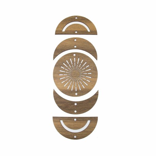5 Pieces Macrame Hoops, Macrame Pulley, Moon Decor, Moon Macrame, Dreamcatcher, Hoops for Macrame, Wood Wall Decor, Moon Wall Art