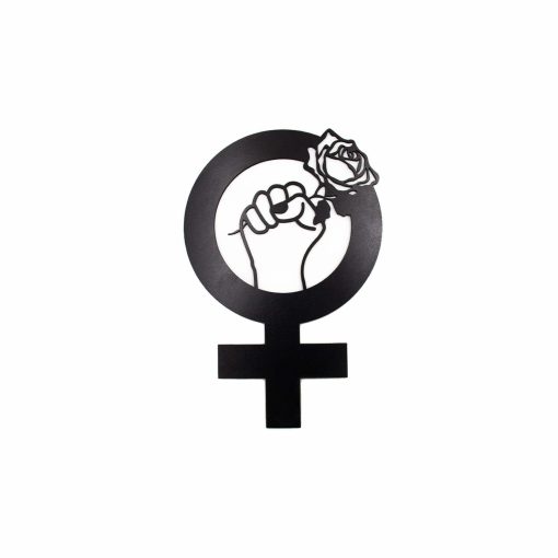 Female Symbol With Hand, Venus Symbol Wall Decor, Female Sign Wall Art, Gender Symbol Wooden Decor, Woman Symbol Wood Decor, Feminism Sign, Wood Wall Decor
