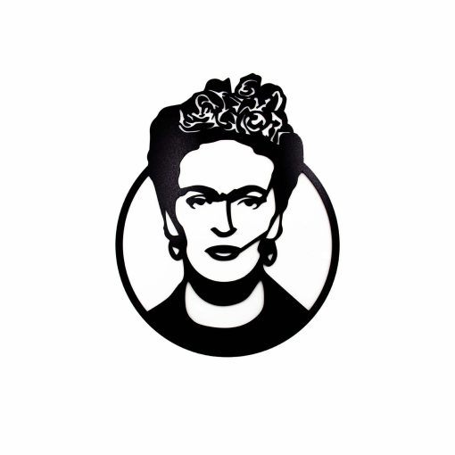 Frida Kahlo Wall Decor, Black Wood Wall Decor, Wood Wall Art, Woman Wall Art, Female Wall Decor, Female Face Wood Art, Home Decor, Minimalist Wall Art, Wall Hanging
