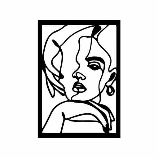 Wood Woman Face Wall Decor, Female Face Wall Art, Woman Face Figure, Female Wood Wall Art, Wall Decor, Female Wood Art, Minimalist Wood Line Art