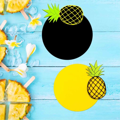 Fruit Coaster, Pineapple Coaster, Coaster Set, Wooden Coaster, Wooden Coaster, Wood Fruit, Summer Coaster, Coaster for Drinks