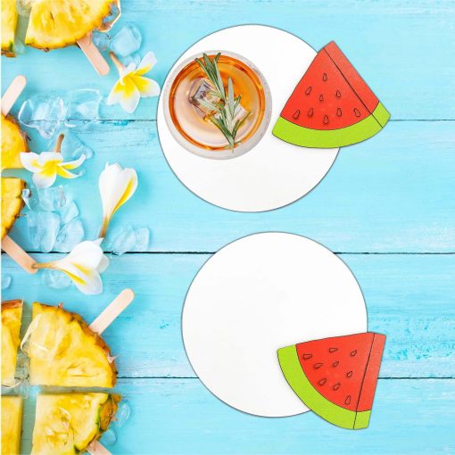 Fruit Coaster, Watermelon Coaster, Coaster Set, Wooden Coaster, Wooden Coaster, Wood Fruit, Summer Coaster, Coaster for Drinks