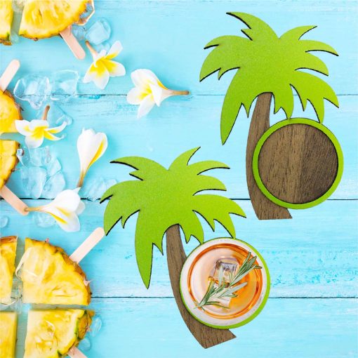 Palm Coaster, Palm Tree, Coaster, Coaster Set, Wooden Coaster, Wooden Coaster, Wood Palm, Summer Coaster, Coaster for Drinks, Palm Decor
