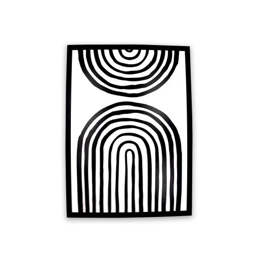 Abstract Wall Art, Line Art, Abstract Line Art, Black and White Wall Decor, Geometric Wall Decor, Modern Wall Art, Boho Wall Decor, Modern Line Art Set, Wood Decor, Square Shaped Abstract
