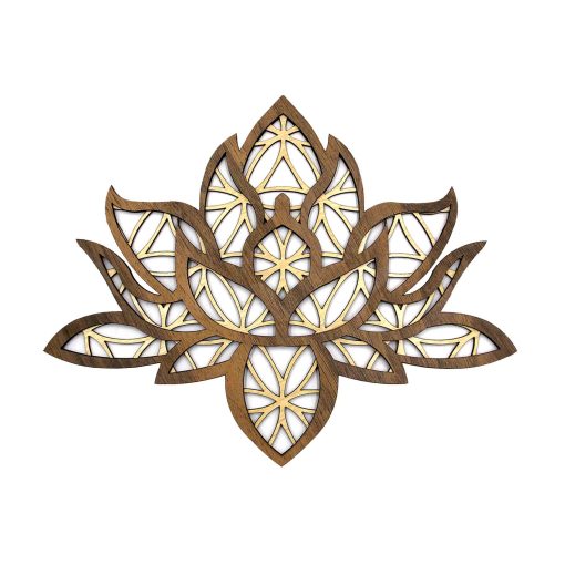 Lotus Wall Art, Flower of Life Wall Decor, Lotus Wall Decor, Lotus Flower, Wood Lotus Flower, Laser Cut Lotus, Lotus Wall Hanging, Lotus and Flower of Life