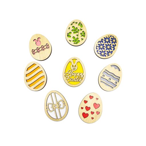 Set of Easter Eggs, Easter Eggs, Easter, Easter Decorations, Wooden Easter Egg, Easter Coaster, Easter Table Decoration, Easter Ornaments, Wood Coaster