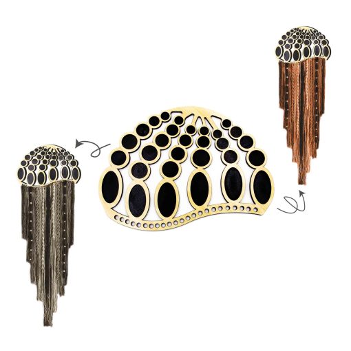 Jellyfish Wood Wall Art, Wooden Jellyfish Wall Decor, Animal Wood Wall Art, Wall Sculpture, Nursery Decor, Animal Wall Decor, Macrame Wall Hanging