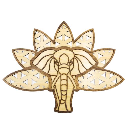 Lotus and Elephant Wall Decor, Lotus Wall Art, Wood Lotus, Lotus Flower Wall Hanging, Lotus Wall Hanging, Elephant Wall Hanging, Elephant Wall Decor