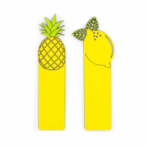 Fruit Slice Bookmark, Set of Bookmark, Bookmark, Pineapple Bookmark, Lemon Bookmark,  Page Marker, Page Holder, Wood Bookmark, Wooden Bookmark