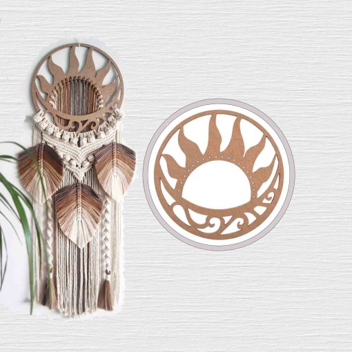 Sun and Moon Wall Decor, Sun and Moon Art, Astrological Wall Decor, Zodiac Wall Art, Wood Dreamcatcher, Astro Art, Wood Wall Art, Wooden Wall Hanging