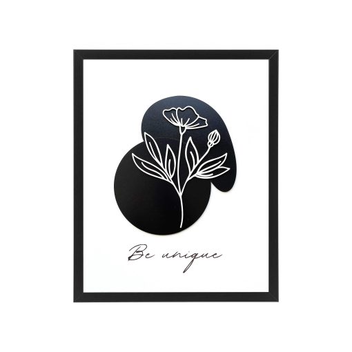 Be Unique Wood Wall Decor, Wooden Flowers Wall Decor, Flower Wood Wall Art, Wooden Flowers, Line Wood Art, Minimalist Wall Decor, Black and White Wall Wood Decor,Wooden Wall Art