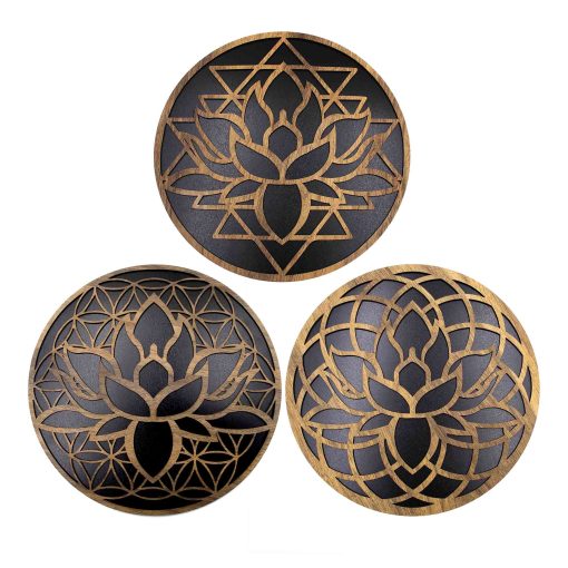 Set of Lotus Decor, Lotus Wall Art, Lotus Wall Decor, Sri Yantra, Torus, Flower of Life, Sri Yantra Wall Decor, Torus Wall Decor, Flower of Life Wall Art, Spritual Symbol